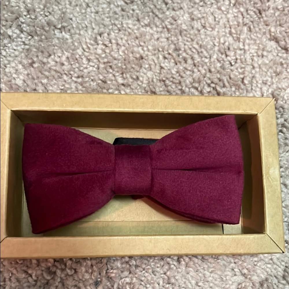 Elegant Burgundy Bow Tie